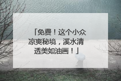 免费！这个小众凉爽秘境，溪水清透美如油画！