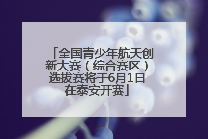 全国青少年航天创新大赛（综合赛区）选拔赛将于6月1日在泰安开赛