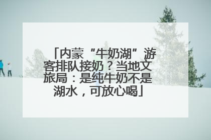 内蒙“牛奶湖”游客排队接奶？当地文旅局：是纯牛奶不是湖水，可放心喝