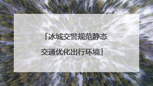 冰城交警规范静态交通优化出行环境