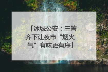 冰城公安：三管齐下让夜市“烟火气”有味更有序