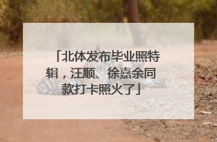 北体发布毕业照特辑，汪顺、徐嘉余同款打卡照火了