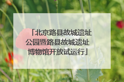 北京路县故城遗址公园暨路县故城遗址博物馆开放试运行