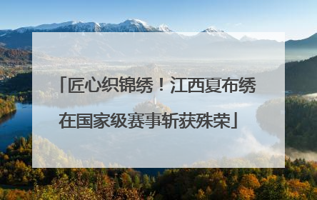 匠心织锦绣！江西夏布绣在国家级赛事斩获殊荣