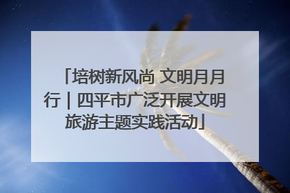 培树新风尚 文明月月行｜四平市广泛开展文明旅游主题实践活动