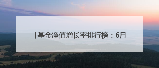 基金净值增长率排行榜：6月10日68只基金回报超2%