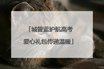 城管蓝护航高考 爱心礼包传递温暖