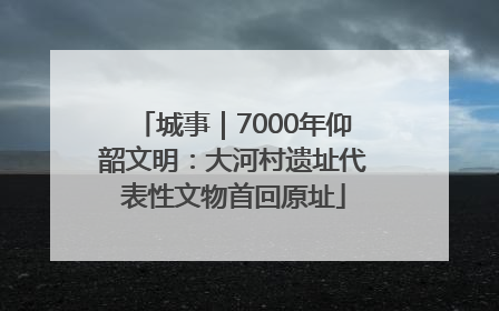 城事｜7000年仰韶文明：大河村遗址代表性文物首回原址