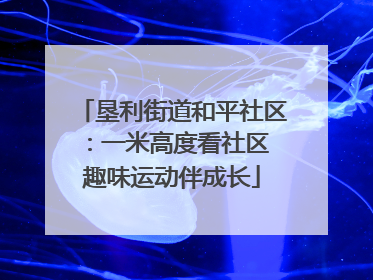 垦利街道和平社区：一米高度看社区 趣味运动伴成长
