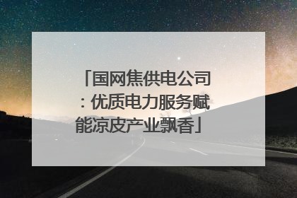 国网焦供电公司：优质电力服务赋能凉皮产业飘香
