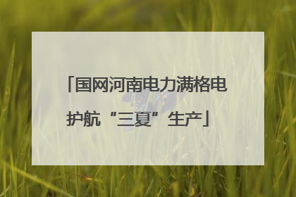 国网河南电力满格电护航“三夏”生产