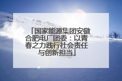国家能源集团安徽合肥电厂团委：以青春之力践行社会责任与创新担当