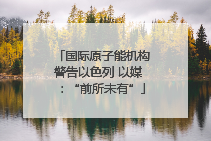 国际原子能机构警告以色列 以媒：“前所未有”
