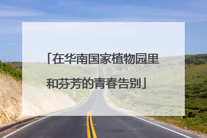 在华南国家植物园里和芬芳的青春告别