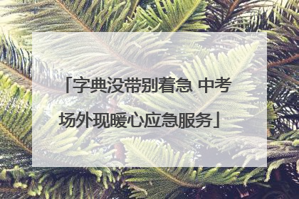 字典没带别着急 中考场外现暖心应急服务