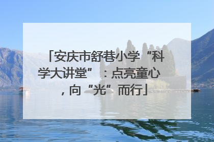 安庆市舒巷小学“科学大讲堂”：点亮童心，向“光”而行