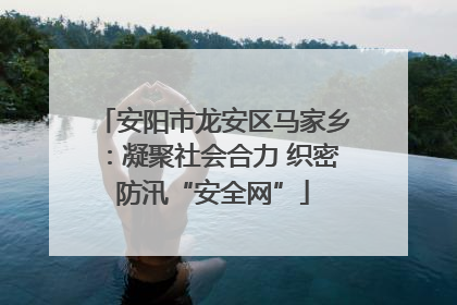 安阳市龙安区马家乡：凝聚社会合力 织密防汛“安全网”