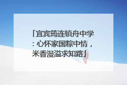 宜宾筠连镇舟中学：心怀家国粽中情，米香漫溢求知路