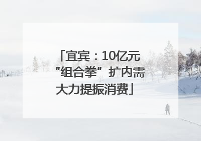 宜宾：10亿元“组合拳”扩内需 大力提振消费
