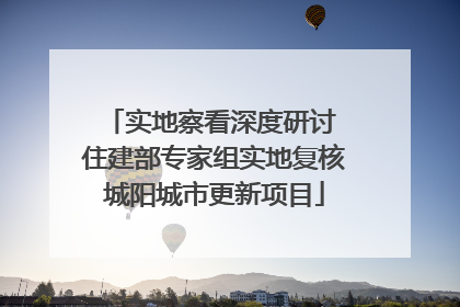实地察看深度研讨 住建部专家组实地复核城阳城市更新项目