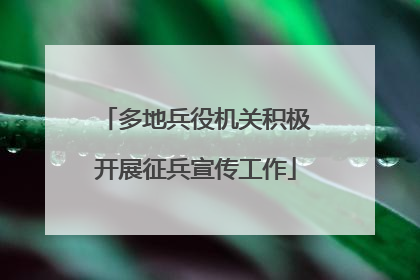 多地兵役机关积极开展征兵宣传工作