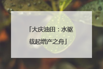 大庆油田：水驱载起增产之舟