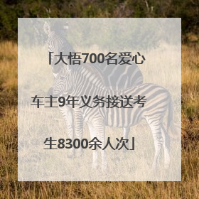 大悟700名爱心车主9年义务接送考生8300余人次