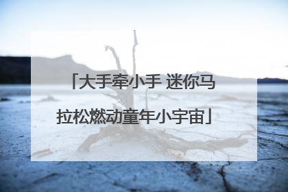 大手牵小手 迷你马拉松燃动童年小宇宙