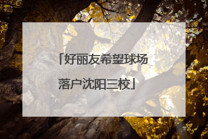 好丽友希望球场落户沈阳三校