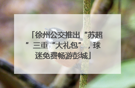 徐州公交推出“苏超”三重“大礼包”，球迷免费畅游彭城