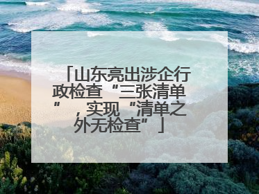 山东亮出涉企行政检查“三张清单”，实现“清单之外无检查”