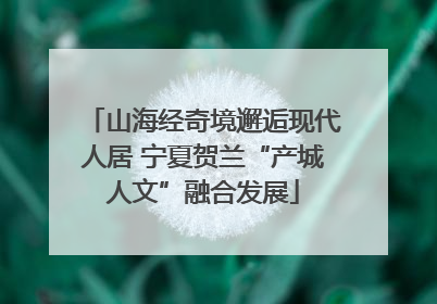 山海经奇境邂逅现代人居 宁夏贺兰“产城人文”融合发展