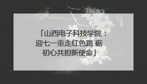 山西电子科技学院：迎七一重走红色路 砺初心共担新使命