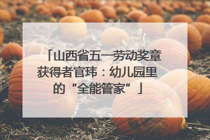 山西省五一劳动奖章获得者官玮：幼儿园里的“全能管家”
