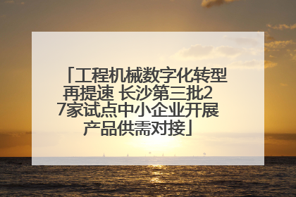 工程机械数字化转型再提速 长沙第三批27家试点中小企业开展产品供需对接