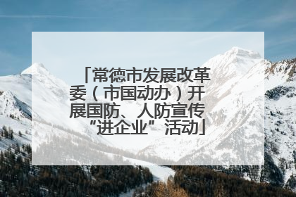 常德市发展改革委（市国动办）开展国防、人防宣传“进企业”活动