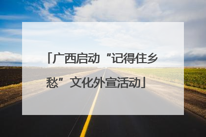 广西启动“记得住乡愁”文化外宣活动