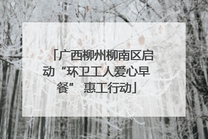 广西柳州柳南区启动“环卫工人爱心早餐” 惠工行动