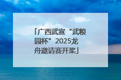 广西武宣“武粮园杯”2025龙舟邀请赛开桨