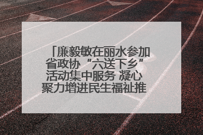 廉毅敏在丽水参加省政协“六送下乡”活动集中服务 凝心聚力增进民生福祉推进共同富裕