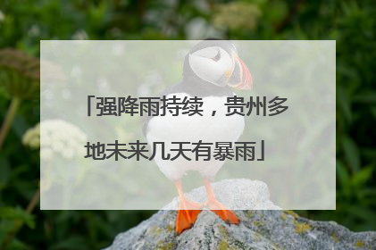 强降雨持续，贵州多地未来几天有暴雨