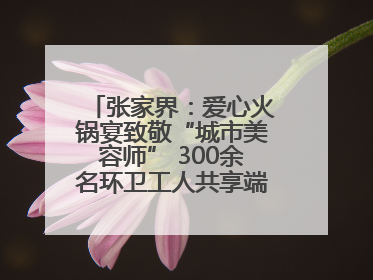张家界：爱心火锅宴致敬“城市美容师” 300余名环卫工人共享端午温情