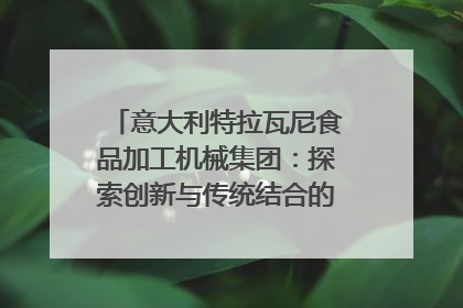 意大利特拉瓦尼食品加工机械集团：探索创新与传统结合的可能性｜西望四川