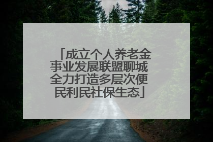 成立个人养老金事业发展联盟聊城全力打造多层次便民利民社保生态