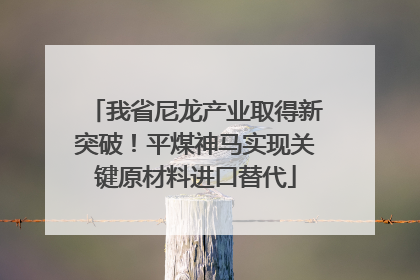 我省尼龙产业取得新突破！平煤神马实现关键原材料进口替代