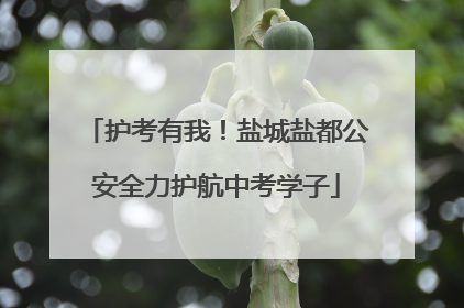 护考有我！盐城盐都公安全力护航中考学子