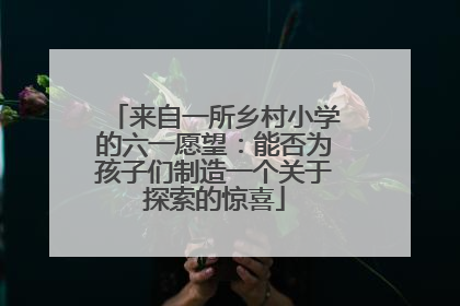 来自一所乡村小学的六一愿望：能否为孩子们制造一个关于探索的惊喜