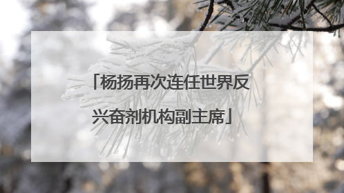 杨扬再次连任世界反兴奋剂机构副主席