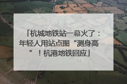 杭城地铁站一幕火了：年轻人用站点图“测身高”！杭港地铁回应