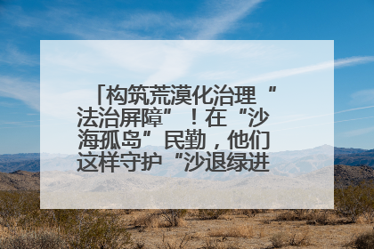 构筑荒漠化治理“法治屏障”！在“沙海孤岛”民勤，他们这样守护“沙退绿进”的生态奇迹